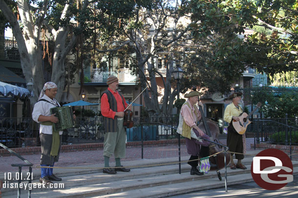 The Bootstrappers were out performing as I passed through New Orleans Square.