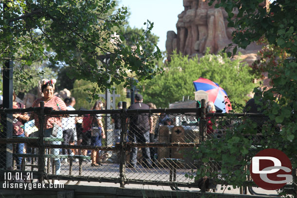 As we pulled into port there was a film crew at the Big Thunder exit.