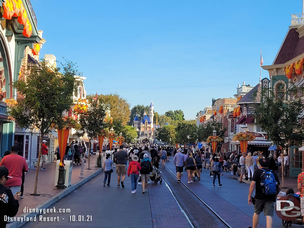 Main Street USA a couple minutes before park opening.