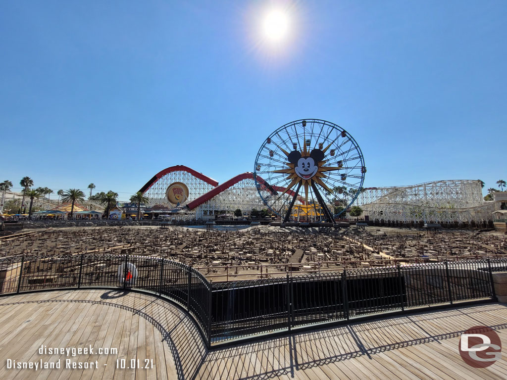 Paradise Bay is mostly drained for renovation work on World of Color