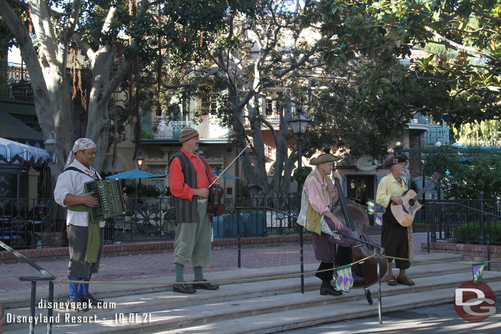 The Bootstrappers were out performing as I passed through New Orleans Square.