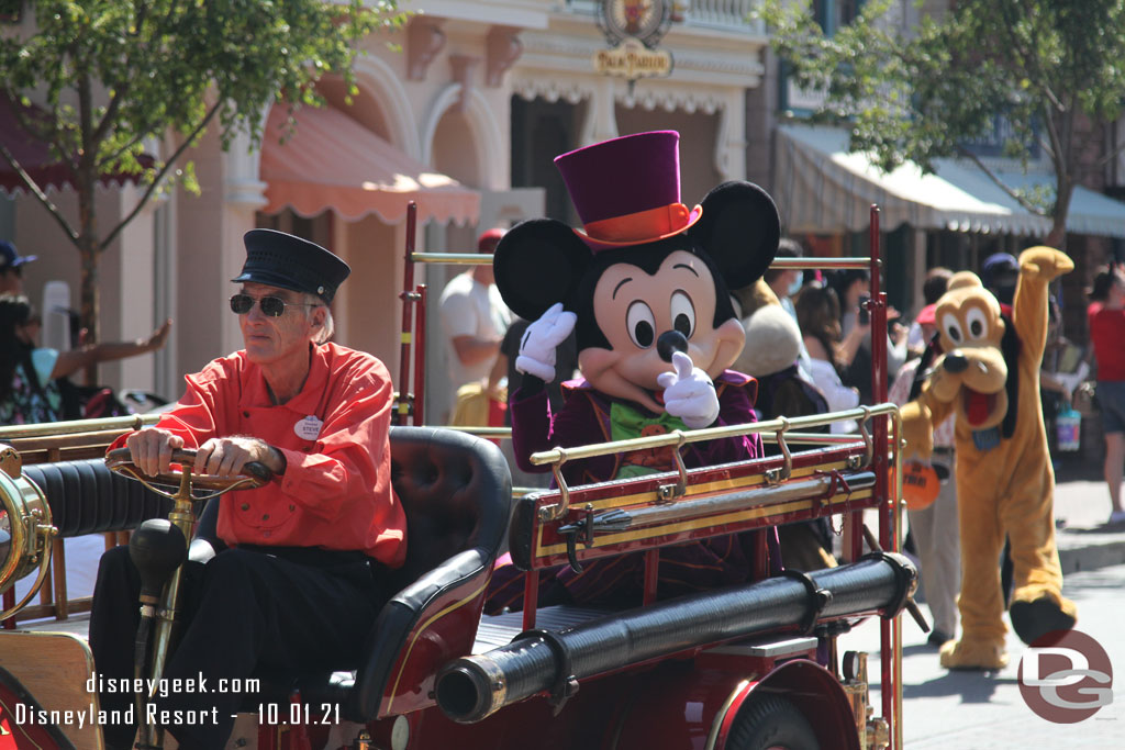 Mickey Mouse in the fire truck