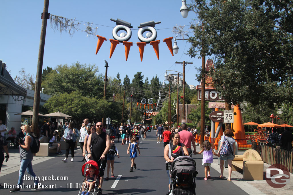 Cars Land Route 66 this afternoon