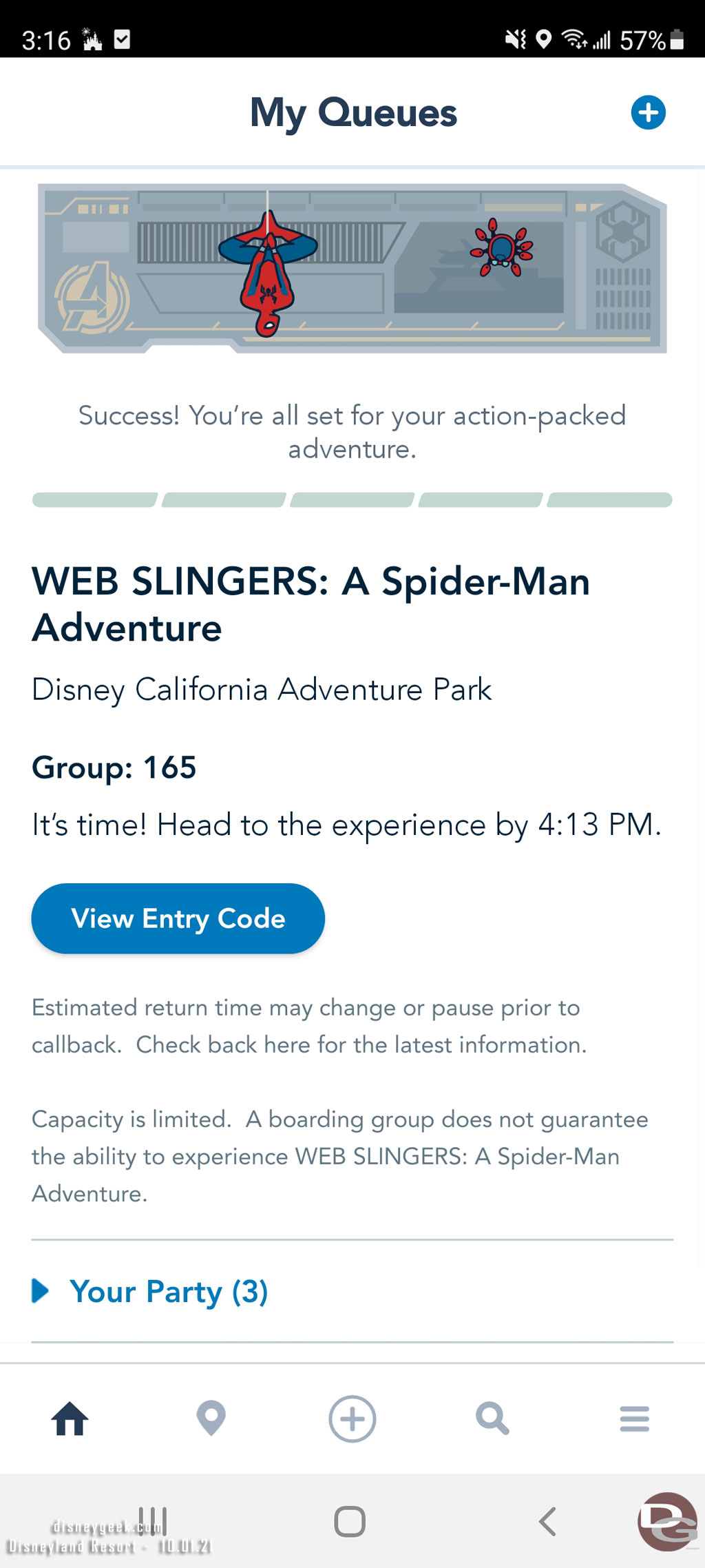 My boarding group was called so time for WEB Slingers