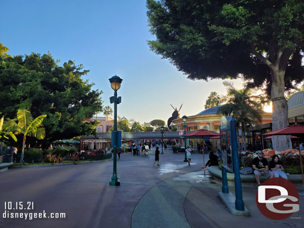 7:40am through security and strolling through a peaceful Downtown Disney.