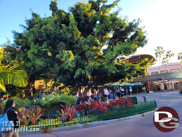 A small line forming for the Monorail.  I opted to keep walking vs waiting 20 minutes.