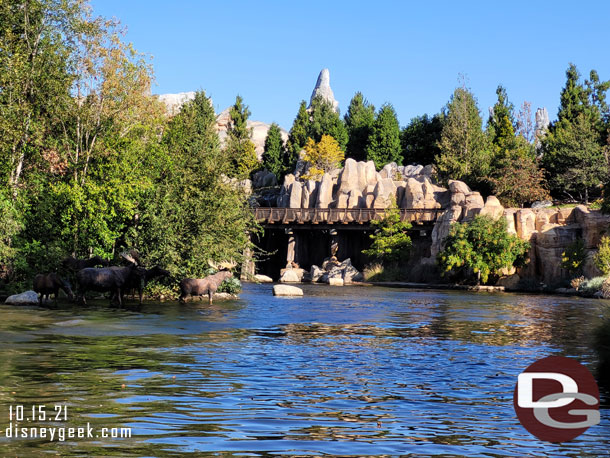 Looking back up the Rivers of America as we steamed for port.