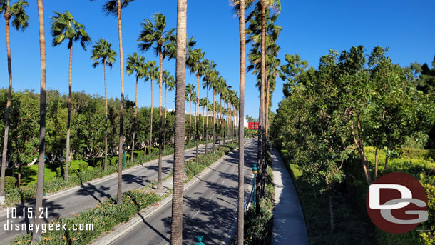 Passing over Disneyland Drive.