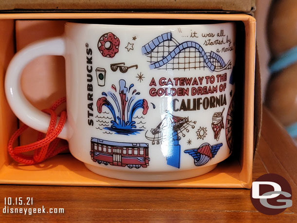 Starbucks Been There Ornament mugs at Disney California Adventure