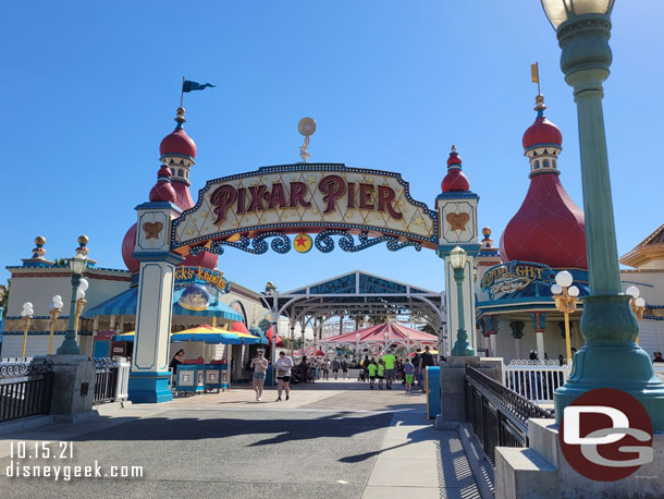 Making my way to Pixar Pier