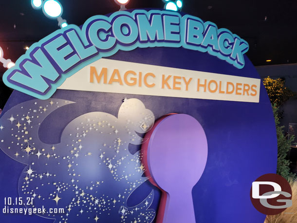 Stopped by the Magic Key Lounge/Experience in the Starcade in Tomorrowland.