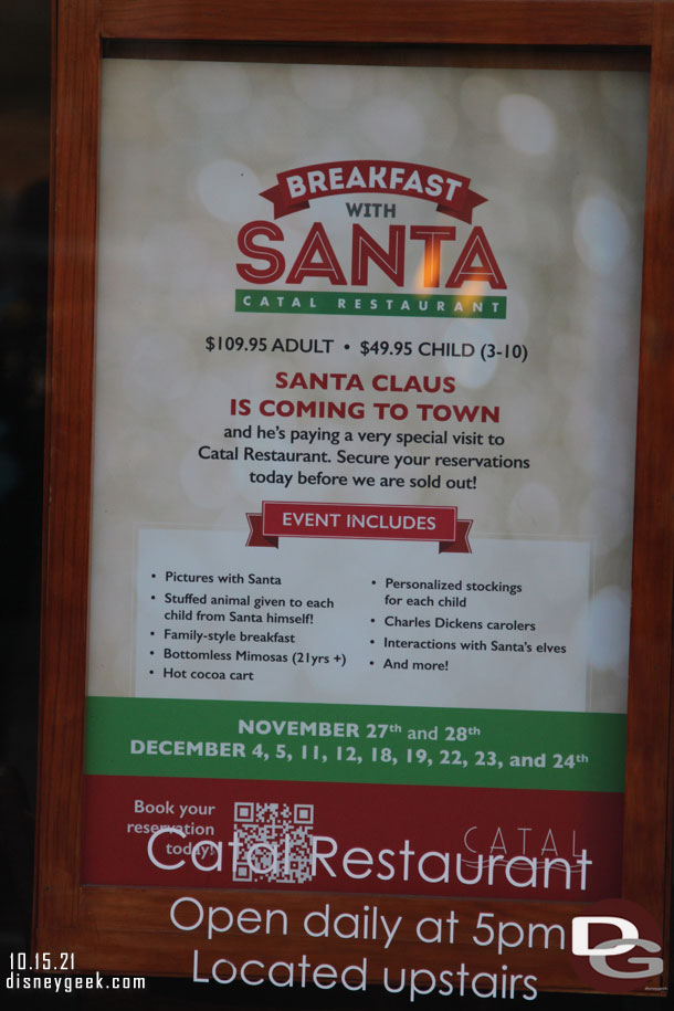 For the Christmas season Catal will be hosting an event with Santa on several dates.