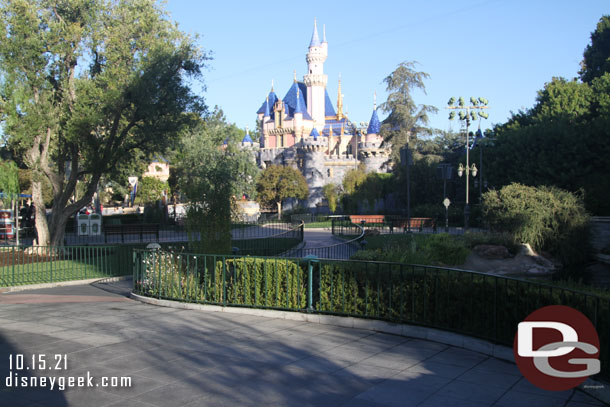 8:15am taking a peaceful walk through to Fantasyland.