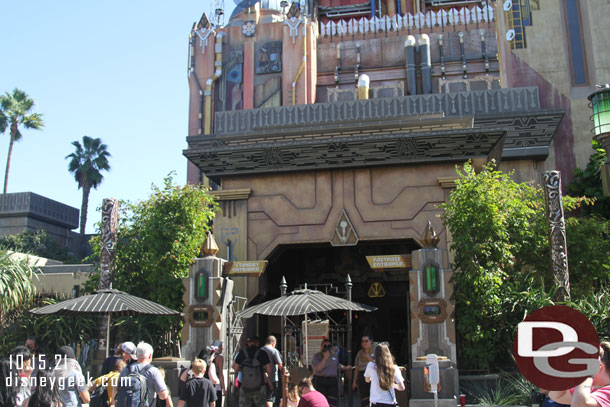 75 minute wait for Mission Breakout when I walked by at 1:39pm