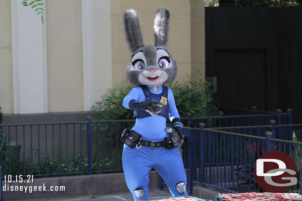 Officer Judy Hopps greeting guests