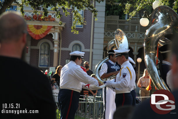 Caught the Flag Retreat before leaving the park.