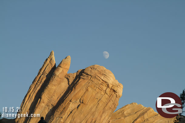 The moon over Ornament Valley