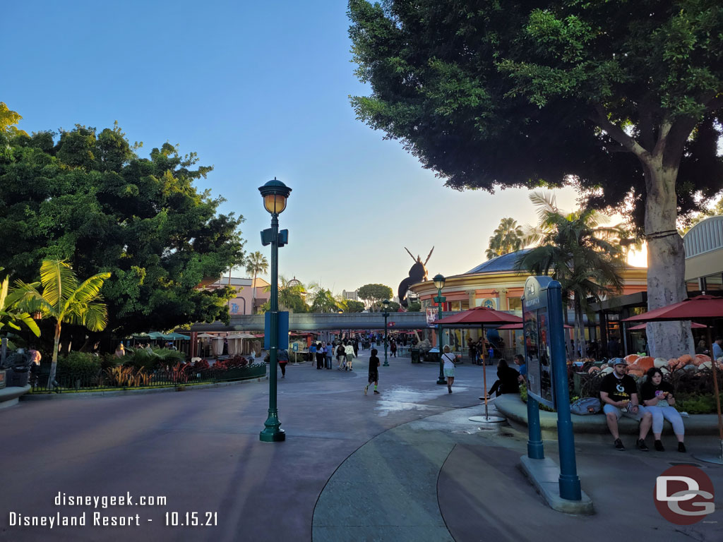 7:40am through security and strolling through a peaceful Downtown Disney.