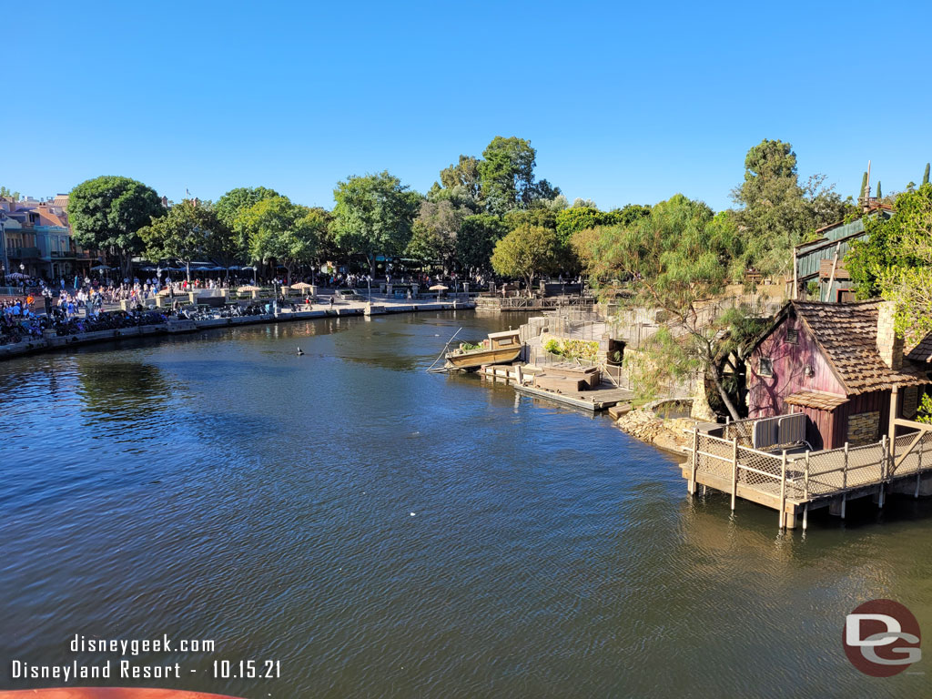 The Fantasmic renovation work has wrapped up and the fountains are underwater again.