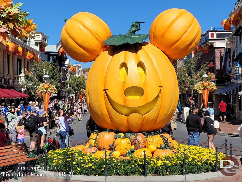 The Mickey pumpkin on Main Street USA