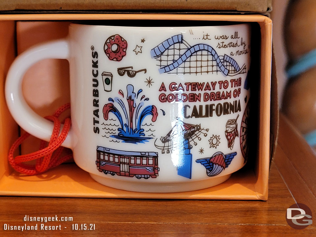 Starbucks Been There Ornament mugs at Disney California Adventure