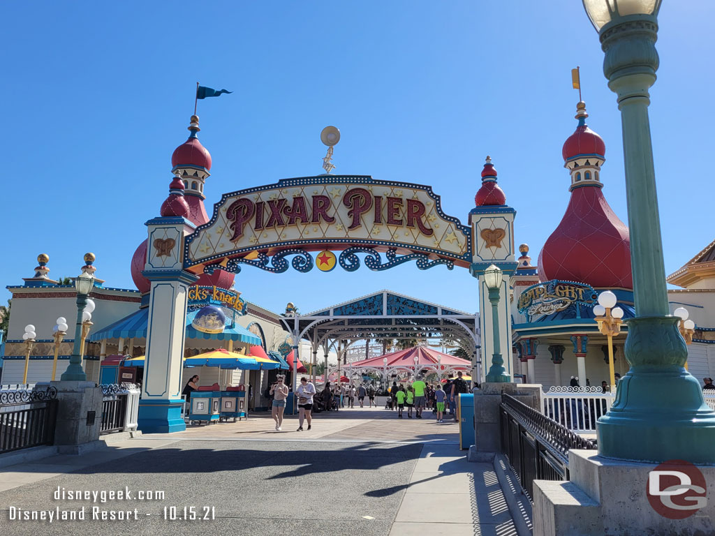 Making my way to Pixar Pier