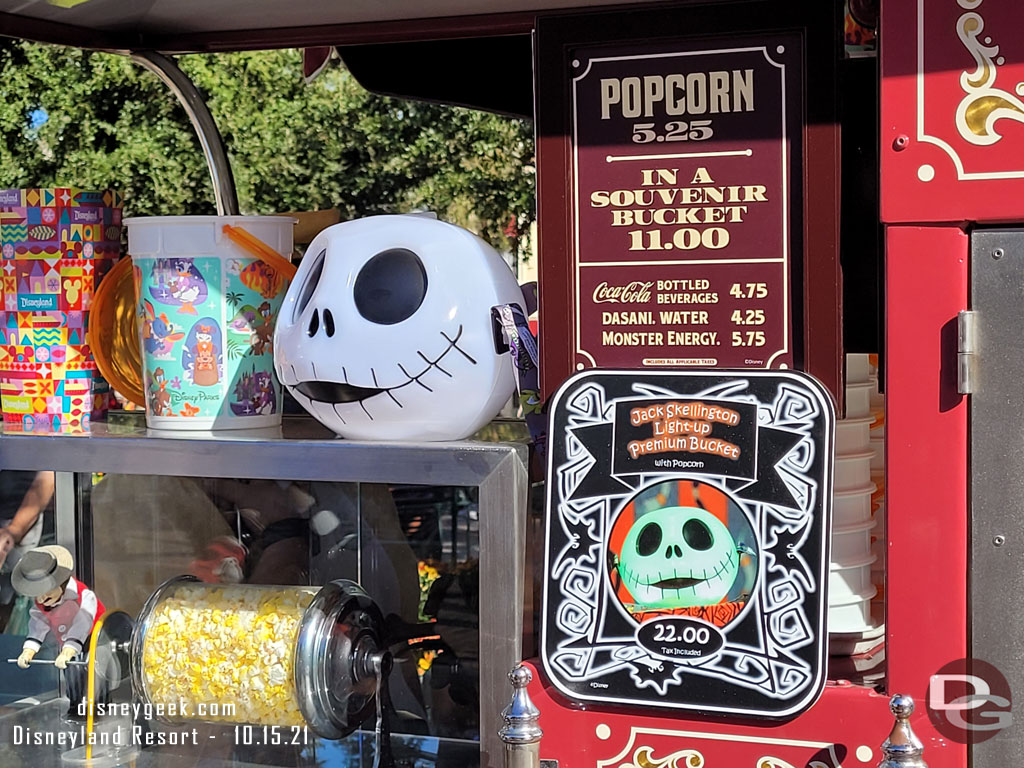 A better look at the light up Jack Skellington popcorn bucket