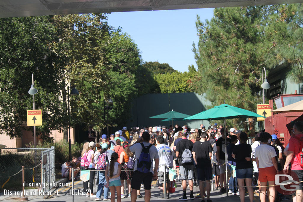 Soarin had its extended queue filled too.