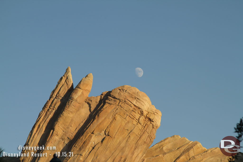 The moon over Ornament Valley