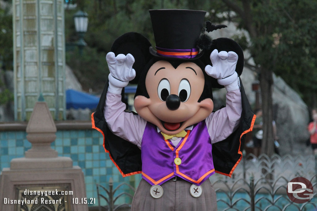 Mickey Mouse on Buena Vista Street.