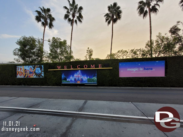 The tram stop billboards have been changed to promote the upcoming holiday season.