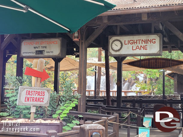 Thought this was interesting. Lightning Lane signage installed but FastPass signage still in place, neither of which is available.