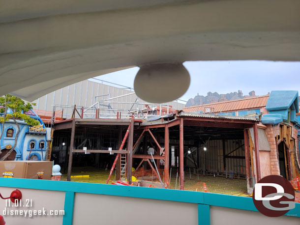 From the gazebo you can see they are preparing to pour the floor the the El Capitoon Theater