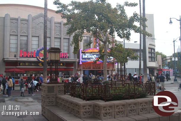 A small crowd being held in Hollywood Land, assuming all these guests are heading for Guardians of the Galaxy.