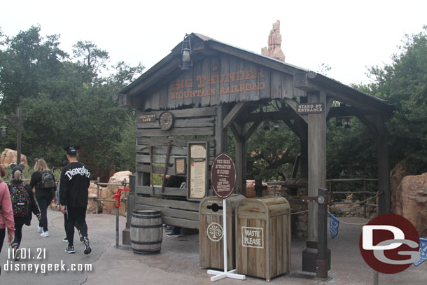 Passing by Big Thunder which is still closed for renovation work.