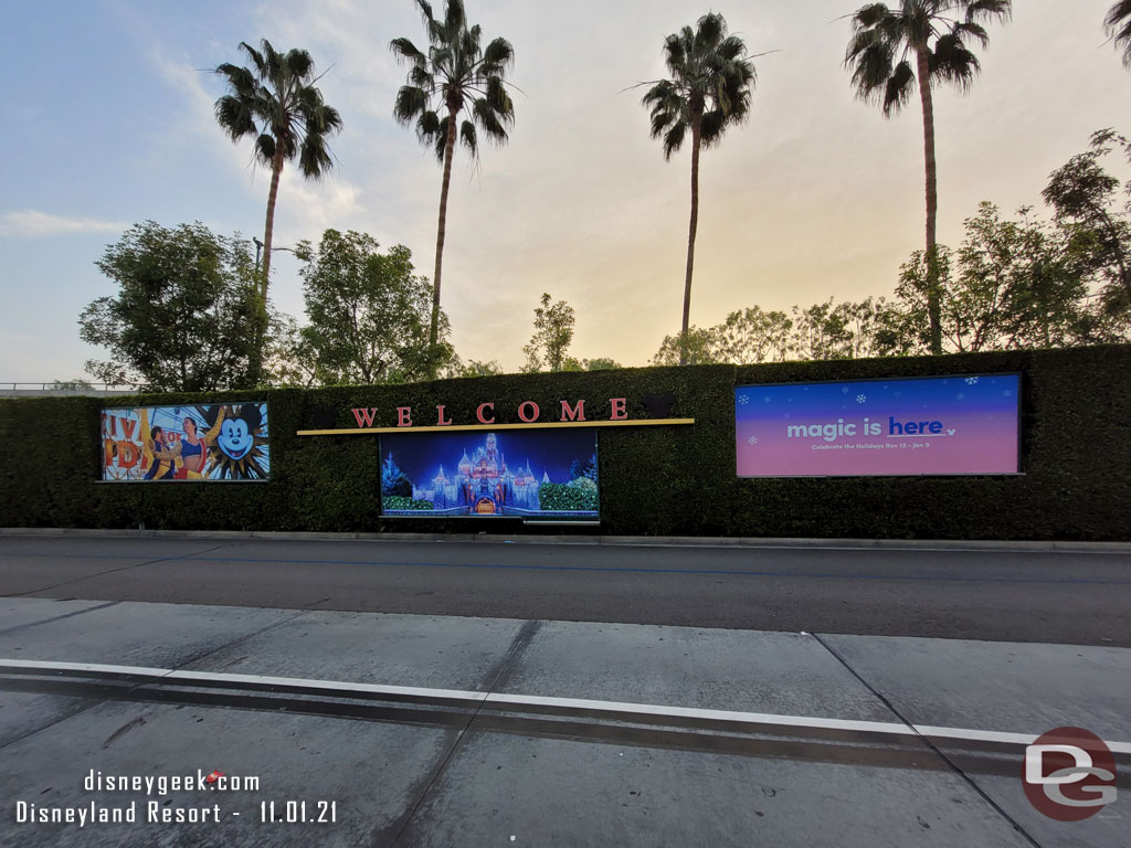 The tram stop billboards have been changed to promote the upcoming holiday season.