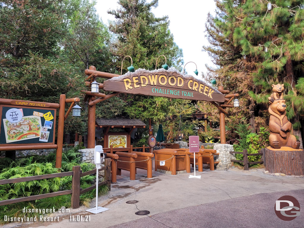 Redwood Creek is closed for the holiday transformation.