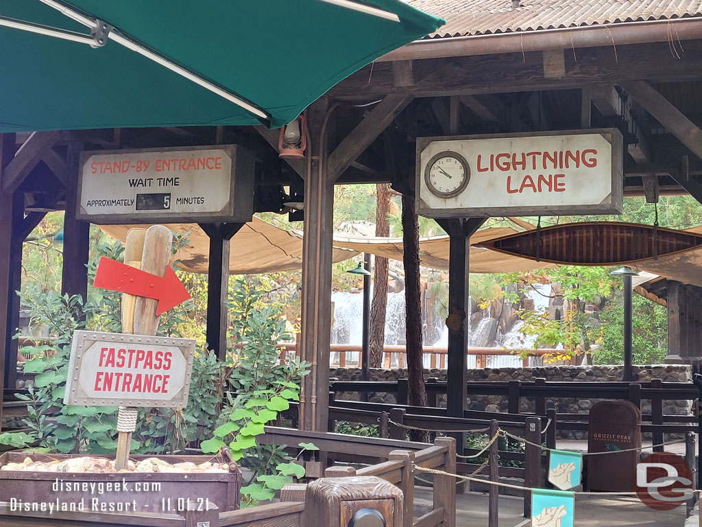 Thought this was interesting. Lightning Lane signage installed but FastPass signage still in place, neither of which is available.