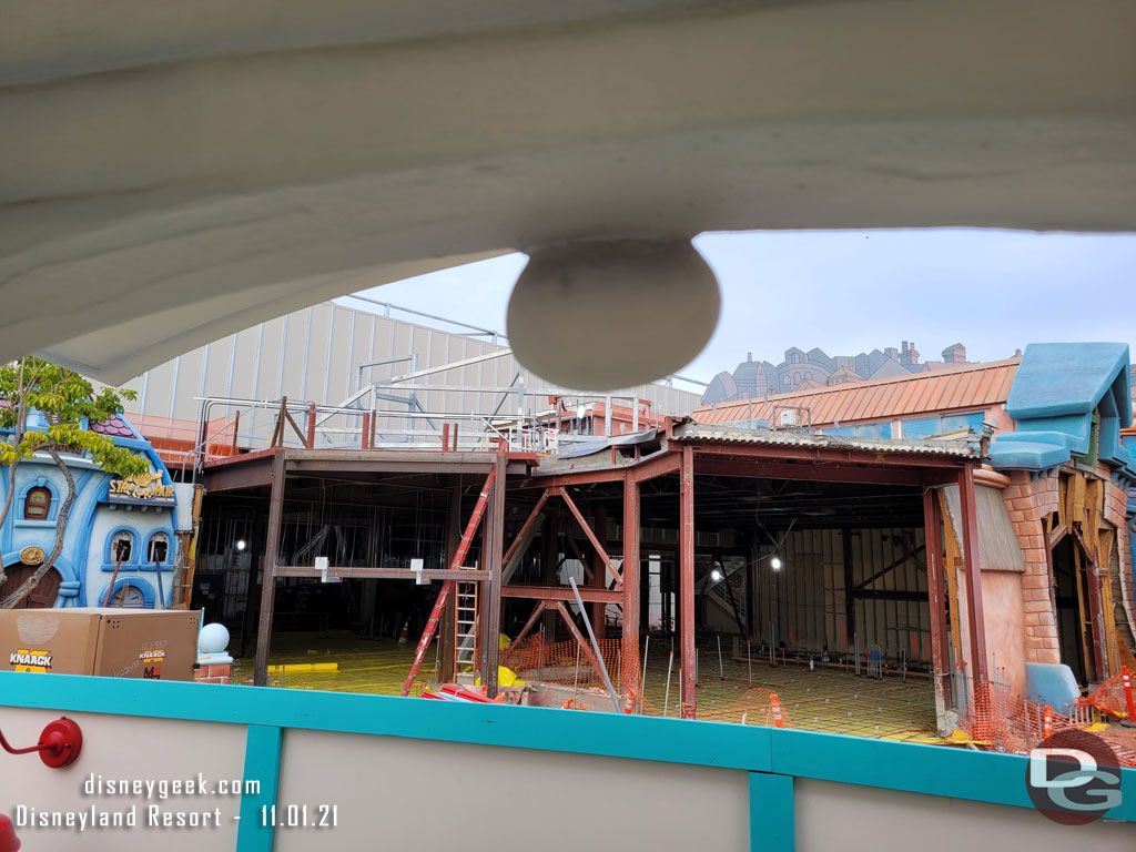 From the gazebo you can see they are preparing to pour the floor the the El Capitoon Theater