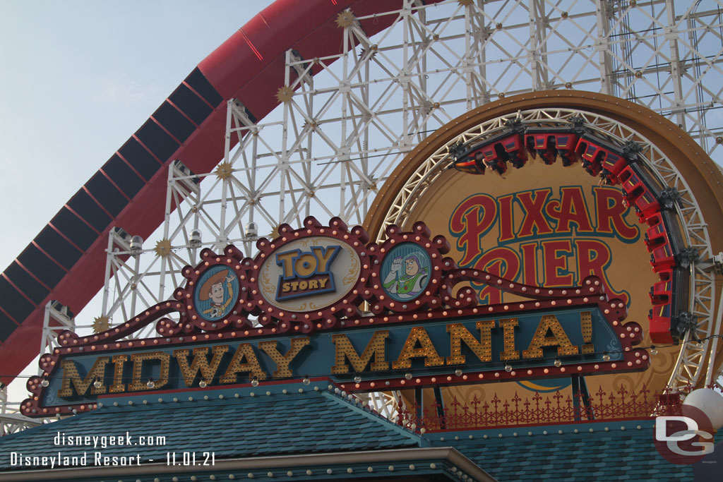 Passing by Toy Story Midway Mania!