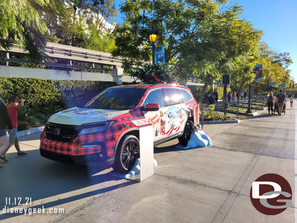 The Muppet Haunted Mansion truck is gone and now a holiday SUV is in its place.