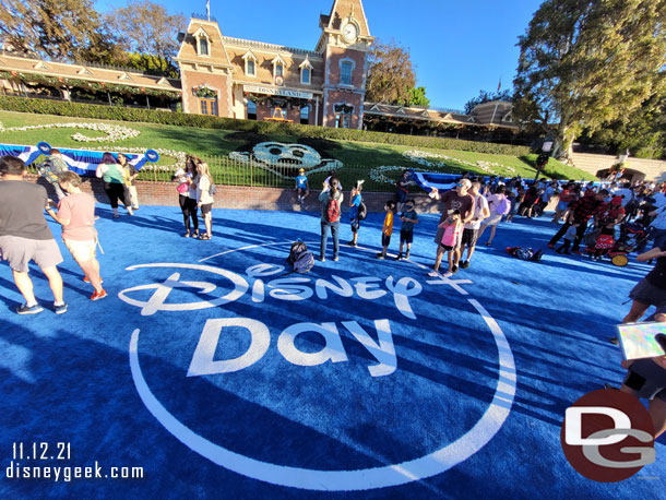 There were Disney+ Day logos in a trio of spots for photos.