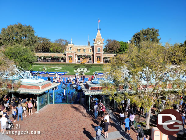 Here you can sorta see the Disney+ Day blue carpet.