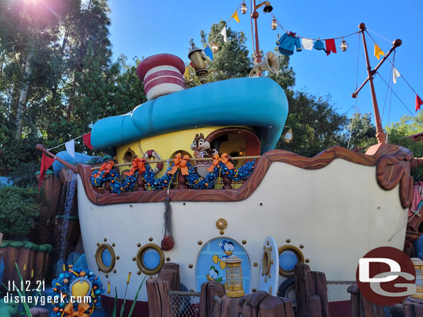 Chip in his holiday vest this morning at Donald's Boat.