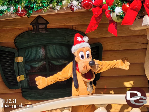 Pluto was hanging out at Mickey's House