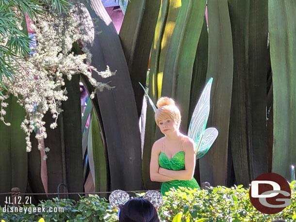 Tinker Bell out near her garden.