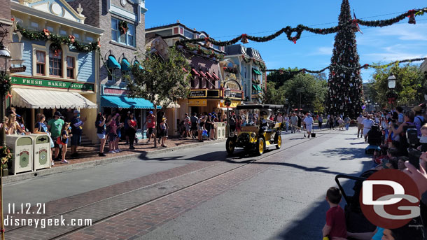 Clarabell is in a horseless carriage to close out the cavalcade.