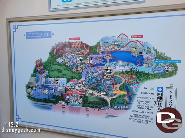 The park map has not been updated to include Avengers Campus yet.