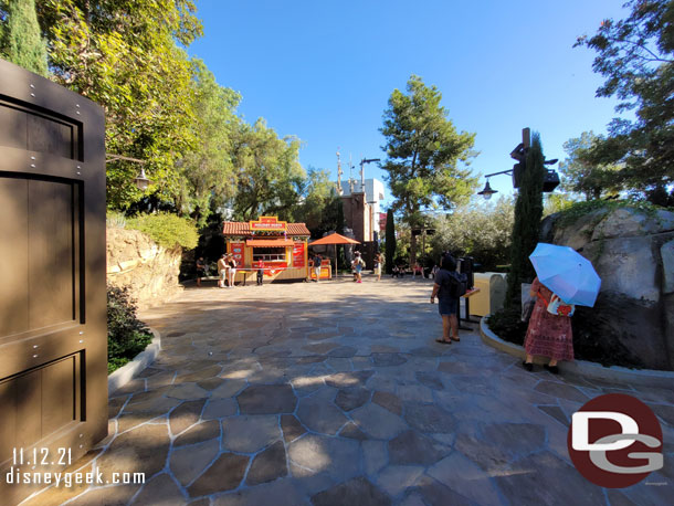 Holiday Duets marketplace is located in the new courtyard between Avengers Campus and Buena Vista Street.