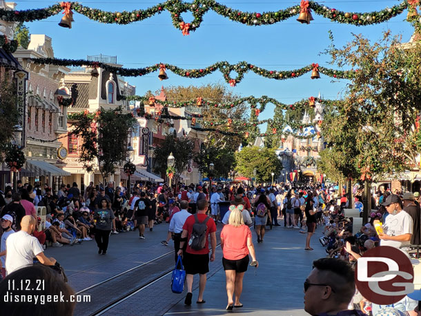 2:52pm - Arrived on Main Street and found a spot for the 3:00pm A Christmas Fantasy Parade